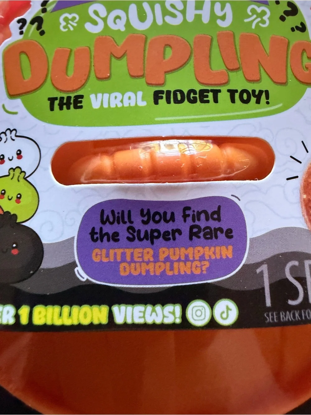 New & Sealed Mystery Squishy Dumpling RMS Glitter Pumpkin Series 4 Halloween